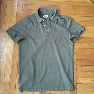 Taylor Stitch Olive Heavy Bag Polo Shirt